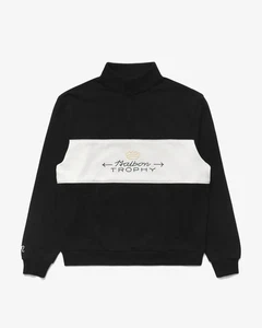 MALBON TROPHY Viertelreißverschluss Pullover Fleece - schwarz - Large - Neu mit Etikett - Bild 1 von 4