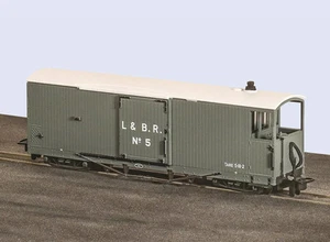 GR-240AO Peco OO-9 Narrow Gauge Peco L&B 8 Ton Bogie Goods Brake Van - Picture 1 of 1