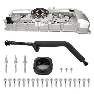 Aluminum Valve Cover w/hose for BMW N52 E70 E82 E90 E91 328i 528i X3 11127552281 - Picture 1 of 9