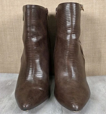 Just Fab Remi Mujer Talla 8 Botines Cremallera Punta Gamuza Tacón Cono Boho Foto 1 de 4