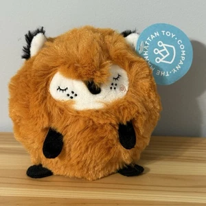 Manhattan Toy SqueezMeez Fox 4” Round Plush 2018 With Tag - Picture 1 of 8