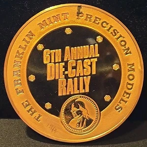 Franklin Mint Precision Models 6th Annual Diecast Rally Medal Coin 2 1/2" 4oz - Picture 1 of 2