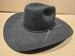 Vintage STETSON Cowboyhut 7-3/8 schwarz 4X Fell gefilzt hergestellt in den USA PBR Rodeo Westsern - Bild 1 von 24