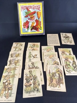 #4143 Juego de Cartas Madre Ganso Principios 1900’s Milton Bradley Completo Raro Foto 1 de 4