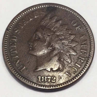 1872 Indian Head Penny Beautiful Coin Rare Date - Image 1 of 2
