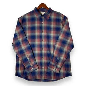 Camisa con botones Carbon2Cobalt para hombre talla XL azul a cuadros manga larga informal algodón - Imagen 1 de 7