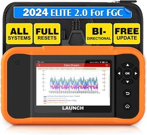 LAUNCH Creader Elite 2.0 FGC Full System Diagnostic Bi-Directional OBD2 Scanner - Imagen 1 de 15