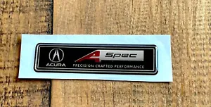 For Acura Aspec MDX TLX RDX ILX RSX TL Emblem badge Decal Sticker Black Chrome - Picture 1 of 5