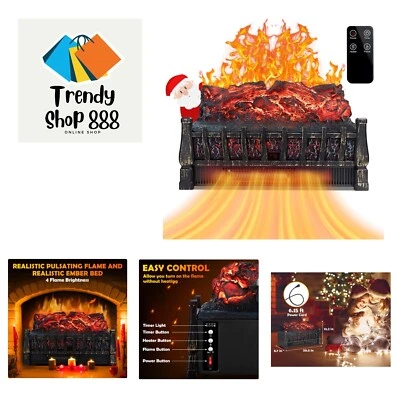 Inserção de lareira elétrica portátil com temporizador e controle remoto - 1500W conforto - Imagem 1 de 4