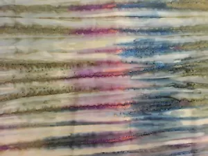 Benartex Bali Batik Fabric, Muti-colored Tie-Dye, 1yd×44", 100% cotton - Picture 1 of 2