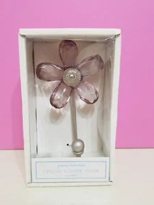 NEW Pottery Barn Kids Clear Light Purple Acrylic Daisy Flower Wall Hook NEW - Picture 1 of 3