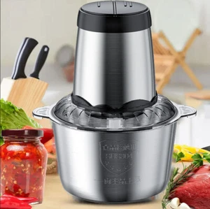 2L Electric Meat Grinder Mincer Food Processor Chopper Blender Mixer 4 Blades - Picture 1 of 12