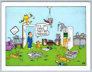 GATOS ANTROPOMÓRFICOS DE 1980* ESTÁ BIEN QUE SEAN AMIGOS* DIBUJOS ANIMADOS KV de Robert Cavey - Imagen 1 de 2