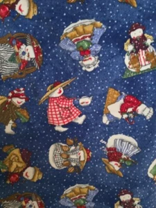 Fleece Fabric. Christmas Snowman. Pre-cut at 47" x 60" - Picture 1 of 1