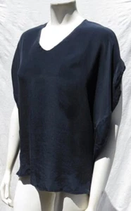 VINCE. US women’s size S Charcoal Gray 100% Silk Hi Lo Popover Shirt Blouse Top - Picture 1 of 5