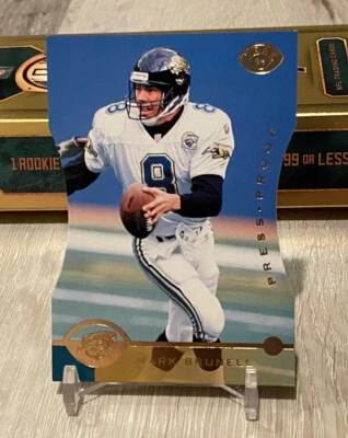 1996 Leaf Gold Press Proof Die-Cut /2000 Mark Brunell #81 - FREE SHIPPING $25+ - Image 1 of 2