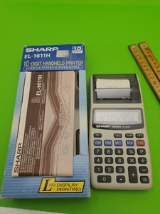 Vintage Calculator Sharp EL16-11H Elsi Mate Printing 10 Digit Tax Business Tools - Picture 1 of 2