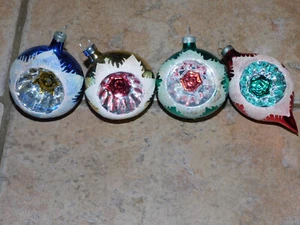VINTAGE DEUTSCHER MERKUR GLASEINZUG & GLIMMERSTERN 4 WEIHNACHTSSCHMUCK #1 - Bild 1 von 8