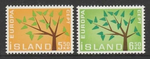 ICELAND 1962 EUROPA set of 2 MNH - Stylized TREE - Picture 1 of 1