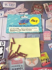 GS Racing GS-S01418BR Aluminum Flat Head Screws {M3x18x10pc} NewInPack USA Shipp - Picture 1 of 2