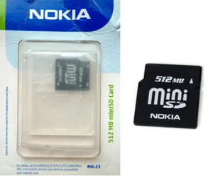 TARJETA MINI SD 512 Megabytes NOKIA MU-23 - Picture 1 of 1
