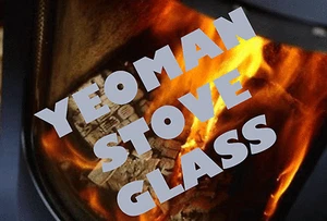 YEOMAN REPLACEMENT STOVE GLASS NEW DEVON, EXCEL, COUNTRY SHAPED - ALL MODELS - Picture 1 of 5