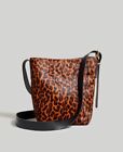 New MADEWELL The Essential Mini Bucket Tote in Calf Hair Leopard Crossbody Bag