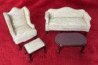 Vintage Miniature Dollhouse 4-Pc Living Room Furniture Set Smithsonian