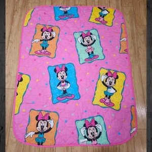 Vintage Retro Dundee Disney Ballerina Minnie Mouse Pink Blanket Comforter 42x57 - Picture 1 of 3