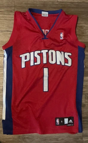 NBA JERSEY Allen Iverson Pistons Adidas (FITS MEDIUM) NBA Men Small Length +2 Cover