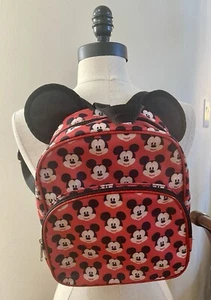 Disney Mickey Mouse Mini Backpack Red/Black Mickey Kids Unisex Womens - Picture 1 of 9