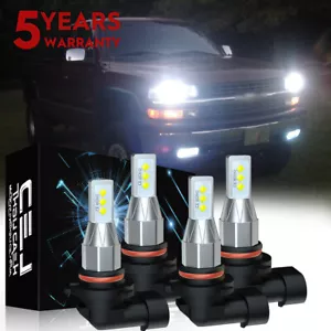Faro LED haz alto/bajo 4 bombillas para camioneta Chevy S10 cabina 2,2 L 4,3 L 1994-2004 - Imagen 1 de 13