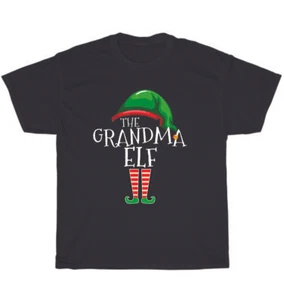 Grandma Elf Group Matching Family Christmas Gift Women Funny T-Shirt Unisex Tee - Picture 1 of 4