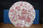 Chippendale Plates - 1 Dinner & 1 Luncheon  Plate - Red /Pink Flower 