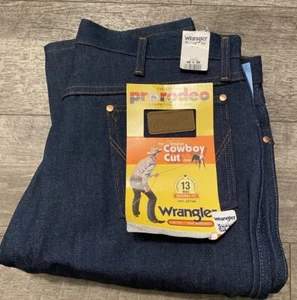 Vintage Pro Rodeo Cowboy Cut Wrangler Mens W 40 X 30 Denim Jeans 13MWZ NWT - Picture 1 of 7