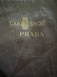 "Bolsa antipolvo Prada protección para zapatos de coche auténtica bolsa con cordón 14,5 X 9,5""" - Imagen 1 de 3
