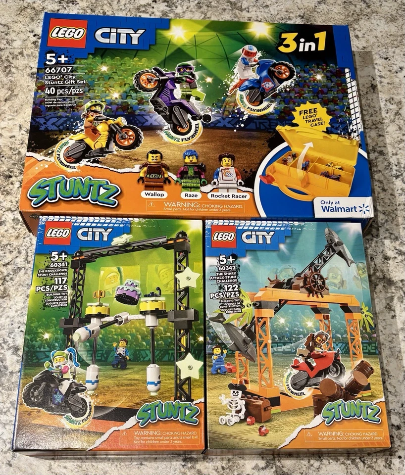 Lot Of 3 Lego Stuntz Sets; Sets 60341, 60342, And 66707; All New; Free Shipping - Image 1 of 4