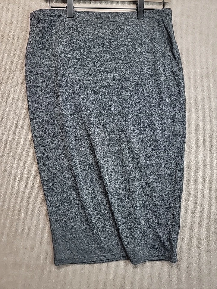 Falda Express Midi Para Mujer Talla Mediana Gris Polar Cintura Elástica Negocios Preppy Foto 1 de 4