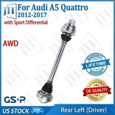 OE Rear Left Driver CV Axle Shaft For 2012-2017 Audi A5 Quattro S5 A4 S4 AWD - Image 1 of 4