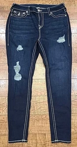 True Religion Jennie Curvy Skinny Damen Mid Rise Jeans Gr. 36 (34×28,5) dunkel - Bild 1 von 13