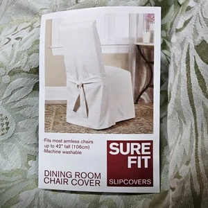 Slipcover Chair long Green Dining straight skirt tie Sure Fit floral Lot of 4 - Picture 1 of 7