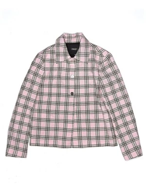 MAJE Pink Green Check Plaid Print Virgin Wool Blazer Jacket - FR 36 / US 4 - Image 1 of 2