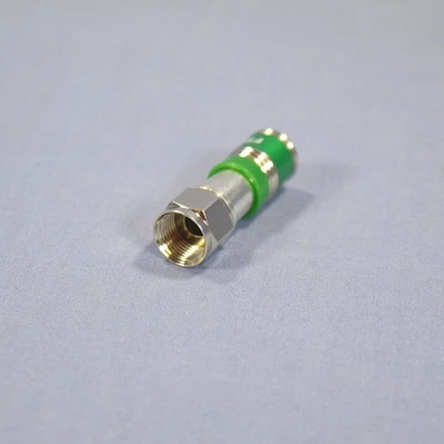 Green Leviton Compression F-Type Connector Coaxial Cable Universal 40985-CPF - Image 1 of 4
