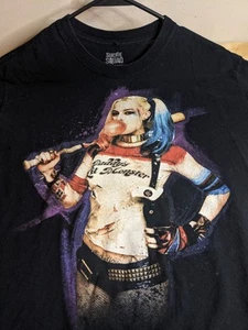 Suicide Squad Harley Quinn T-Shirt Size M MEDIUM Tee Black Graphic Print - Picture 1 of 6