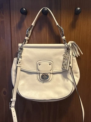 Bandolera Coach Willis 70 aniversario cuero blanco alforja 19132 Foto 1 de 4