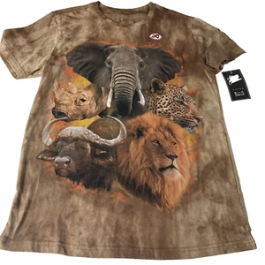 Camiseta Kool Africa Safari M marrón calce relajado manga corta nueva Memphis Zoo - Imagen 1 de 12
