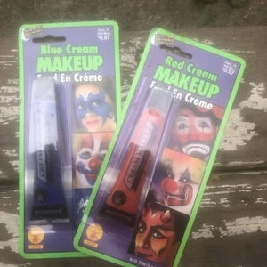 Lot of 2  Clown Makeup Halloween Costume Party Accessory Red Blue - Picture 1 of 3