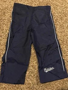 Adidas Youth Size S 7/8 Nylon Slick Pants Navy Blue A20 - Picture 1 of 3