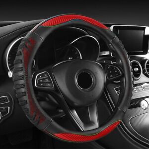 Car Steering Wheel Cover for Ford Type4 Truck 14in Leather Carbon Fiber Type D