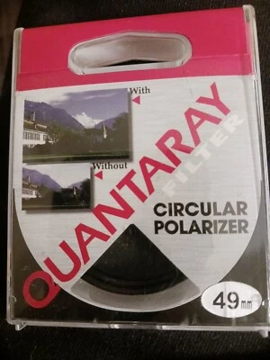  Quantaray Filter UV Haze Circular Polarizer 49mm mint condition photos - Image 1 of 3
